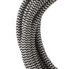 Bailey textilkabel 3-ledare svart/vit 3m