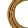 Bailey textilkabel 2-ledare metallisk guld 3m