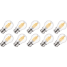 Lighto | LED-glödtråd | Bajonettfattning B22d | Bollampa | Ljusstark | 45mm | 5W | 10 stycken