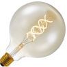 Lighto | LED-glödtråd | Stor armatur E27 | Globelamp | Guld | 125mm | 5W