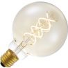 Lighto | LED-glödtråd | Stor armatur E27 | Globelamp | Guld | 95mm | 5W