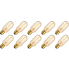 Lighto | LED-glödtråd | Stor armatur E27 | Rörlampa | Guld | 45mm | 5W | 10 stycken