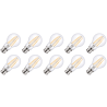 Lighto | LED-glödtråd | Bajonettfattning B22d | Standardlampa | Ljusstark | 60mm | 8W | 10 stycken