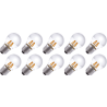 Lighto | LED-glödtråd | Stor sockel E27 | Kulglödlampa | Ljusstark | 45mm | 4W | 10 st.