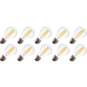 Lighto | LED-glödtråd | Stor sockel E27 | Standardlampa | Ljusstark | 60mm | 7W | 10 stycken