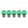 Bailey 5x Ball Bulb Grön | LED Filament 0.6W | Stor passform E27 Plast
