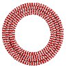 Calex | Textiel omwikkelde kabel | 2x0,75mm² | 1,5M | Rood/Wit | 60W