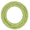 Calex | Textiel omwikkelde kabel | 2x0,75mm² | 1,5M | Limoen/Wit | 60W
