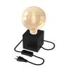 Calex | Bordslampa | E27-fäste | Med strömbrytare | Max. 1x40W | Matt svart | 1,8M sladd