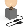 Calex | Bordslampa | E27-fatning | Med strömbrytare | Max. 1x40W | Grå | 1,8M sladd