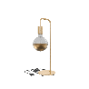 Calex | U-Line Tafellamp | Goud | E27 fitting | Met aan/uit schakelaar | Max. 1x60W | H53cm | 150cm kabel