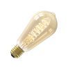 Calex | LED-tråd | Stor glödlampa E27 | Rustik ST64 | Guld | 5,5W