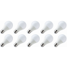 Lighto | LED-glödlampa | Stor sockel E27 | Standardglödlampa | Ljusstark | 60mm | 9W | 10 stycken
