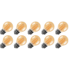 Lighto | LED-glödtråd | Stor sockel E27 | Kulglödlampa | Guld | 45mm | 4W | 10 st.