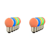 Lighto | LED-lampa | Stor sockel E27 | Kulglödlampa | Röd/gul/orange/grön/blå | 45mm | 1W | 2 x 5-pack