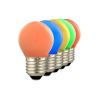 Lighto | LED-glödlampa | Storfattning E27 | Kulglödlampa | Röd/gul/orange/grön/blå | 45mm | 1W