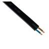 Piercingkabel 2 x 1,5 mm neopren svart per meter