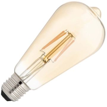 Bailey | LED Edison Sensorlampa Dag/Natt | Stor sockel E27 | 4W (ersätter 40W) Guld