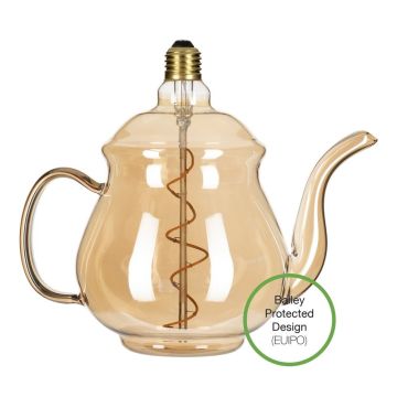 Bailey | LED Teapot | Stor sockel E27 Dimbar | 4W Guld