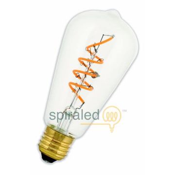 Bailey Spiraled Alva | LED Edison-lampa | Stor sockel E27 Dimbar | 4W (ersätter 40W)