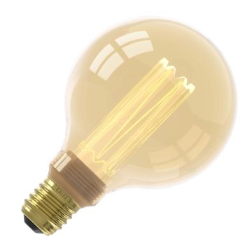Calex | LED-glödtråd | Stor sockel E27 | Glob G95 | Guld | 3,5W