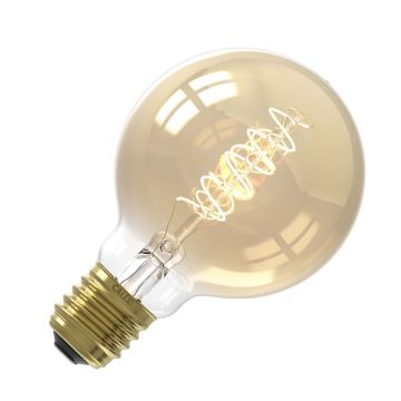 Calex | LED-glödtråd | Stor sockel E27 | G80 | Globe | Guld | 3,8W