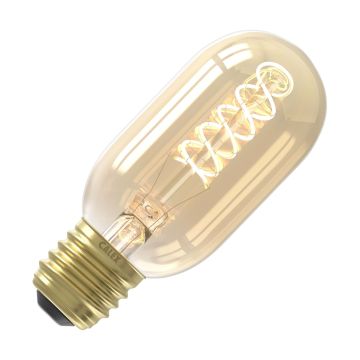 Calex | LED-glödtråd | Stor sockel E27 | T45 | Rör | Guld | 3,8W
