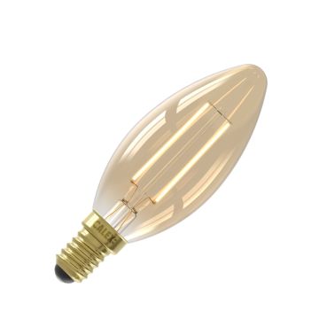 Calex | LED-glödtråd | Liten montering E14 | B35 Ljus | Guld | 3,5W