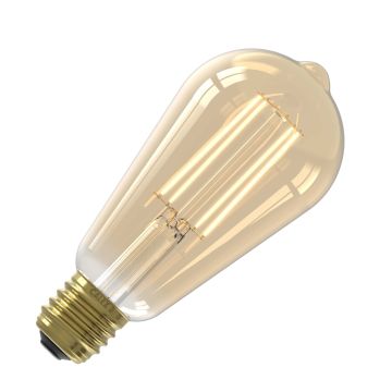 Calex | LED-glödtråd | Stor glödlampa E27 | ST64 Rustik | Guld | 3,5W