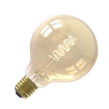Calex | LED-glödtråd | Stor sockel E27 | Globe | G95 | Guld | 5,5W
