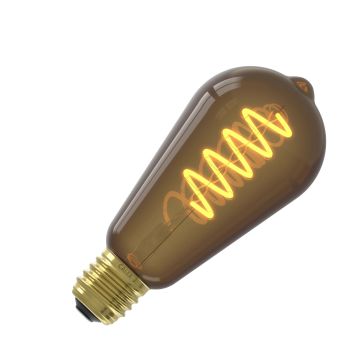 Calex | LED-glödtråd | Stor glödlampa E27 | ST64 | Rustik | Naturlig | 4W