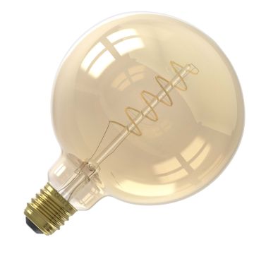 Calex | LED-glödtråd | Stor sockel E27 | G125 Globe | Guld | 5,5W | 3-stegs dimning