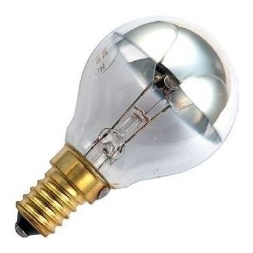 SPL | Halogen-spegellampa, liten sockel E14, kullampa, silver, 45 mm, 20W