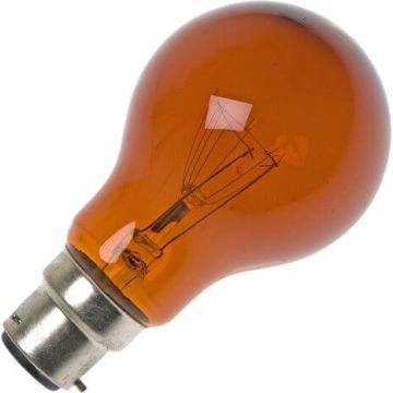 Glödlampa | Bajonettfattning B22d | Standardlampa | Gul | 60mm | 60W