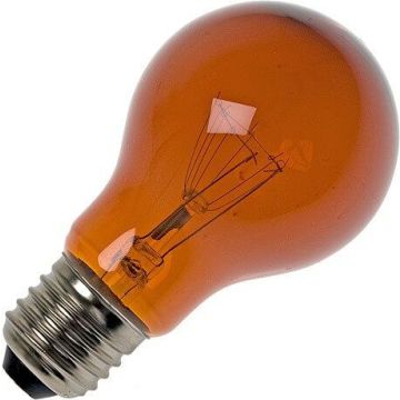Glödlampa | Stor sockel E27 | Standardlampa | Gul | 60mm | 60W
