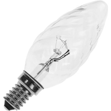 Glödlampa | Liten armatur E14 | Ljusstake roterad | Klar | 35mm | 40W
