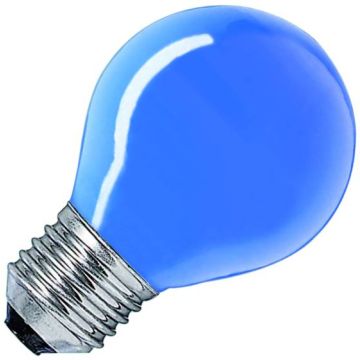 Glödlampa | Stor sockel E27 | Kulglödlampa | Blå | 45mm | 15W