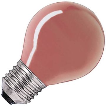 Glödlampa | Storfattning E27 | Bollampull | Röd | 45mm | 15W