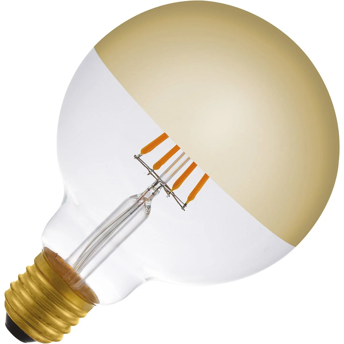 Lighto | LED-glödtråd | Stor montering E27 | Globelamp | Guld | 95mm | 4W