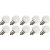 Lighto | LED-lampa | Stor sockel E27 | Kulglödlampa | Ljusstark | 45mm | 1W | 10 stycken