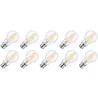 Lighto | LED-glödtråd | Bajonettfattning B22d | Standardlampa | Ljusstark | 60mm | 8W | 10 stycken