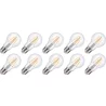 Lighto | LED-glödtråd | Stor sockel E27 | Standardlampa | Ljusstark | 60mm | 5W | 10 stycken