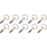 Lighto | LED-glödtråd | Liten sockel E14 | Kulglödlampa | Ljusstark | 45mm | 4W | 10 st.