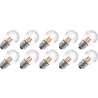 Lighto | LED-glödtråd | Stor sockel E27 | Kulglödlampa | Ljusstark | 45mm | 4W | 10 st.