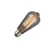 Lighto | LED-tråd | E27-fattning | Edisonlampa | Rökglas | ST64 | 64mm | 6W