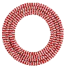 Calex | Textilmantlad kabel | 2x0,75mm² | 1,5M | Röd/Vit | 60W