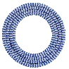 Calex | Textilmantlad kabel | 2x0,75mm² | 1,5M | Blå/Vit | 60W