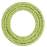 Calex | Textilmantlad kabel | 2x0,75mm² | 1,5M | Lime/White | 60W