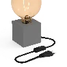 Calex | Bordslampa | E27-fatning | Med strömbrytare | Max. 1x40W | Grå | 1,8M sladd