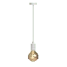 Calex | Retropendel | E27 | Aluminium | Matt vit | 3-ringsmodell | 1,5M sladd